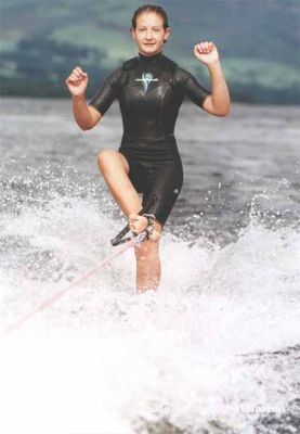 Right foot in — British junior water skiing champion Emma Mitchell from Balloch