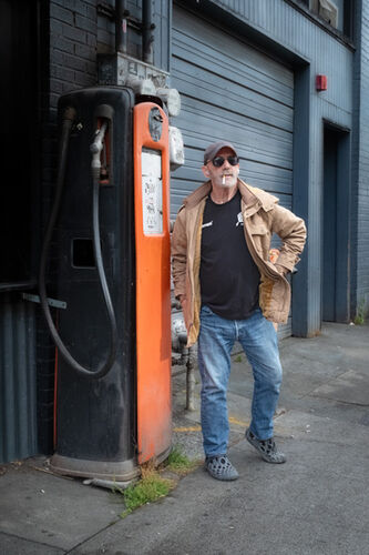 The Drinker Having a Smoke