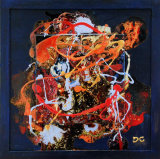 Abstract in Blue Frame