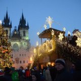Prague at night.