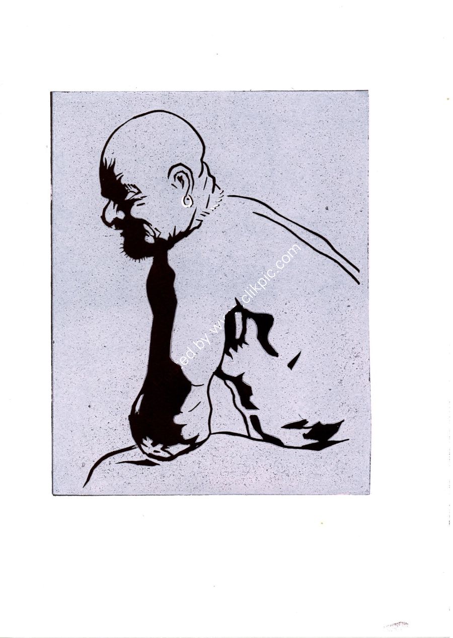 Mark. Lino print.
