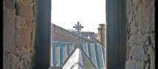A view of Perth from a window in the tower of St Johns Kirk