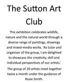 The Sutton Art Club Exhibition