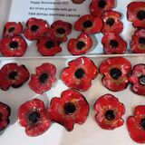 Judy Stephenson sale of ceramic Poppies for Royal British Legion