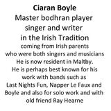 Ciaran boyle text