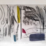 Rachel Grigor on either side of the lake