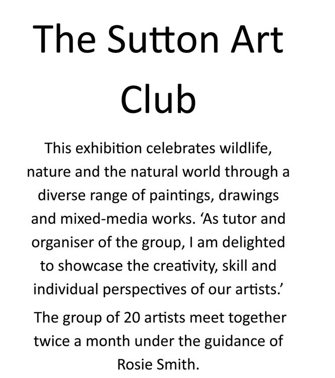 The Sutton Art Club Exhibition