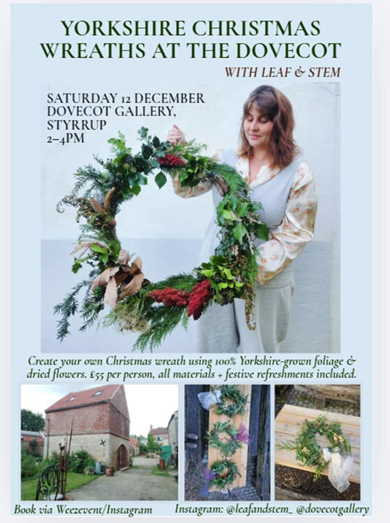 wreath-making workshop 12 December