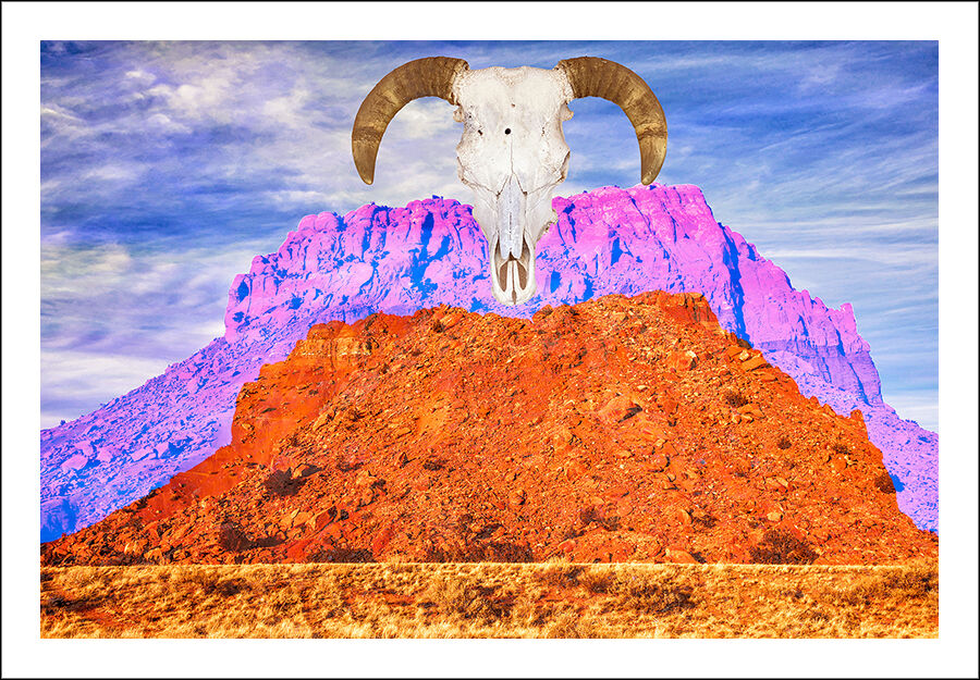 Red Hill With Skull