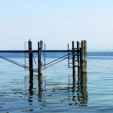 Jetty in blue
