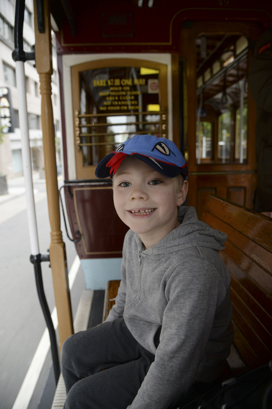 Zach on a Cable Car