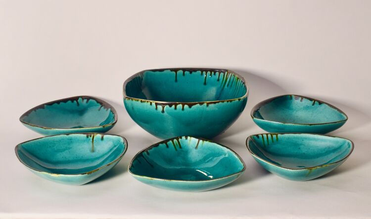 Set of Turquoise bowls