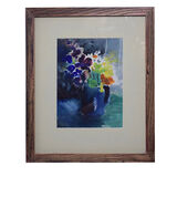 Flowers in blue jug I