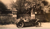 Derek in his Austin Nippy outside the Vicarage