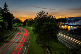Glasgow Traffic Trails & Sunset