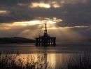 60. Sunset oil rig