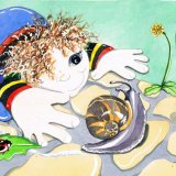 Daisy May in the Garden