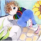 Daisy May in the Garden