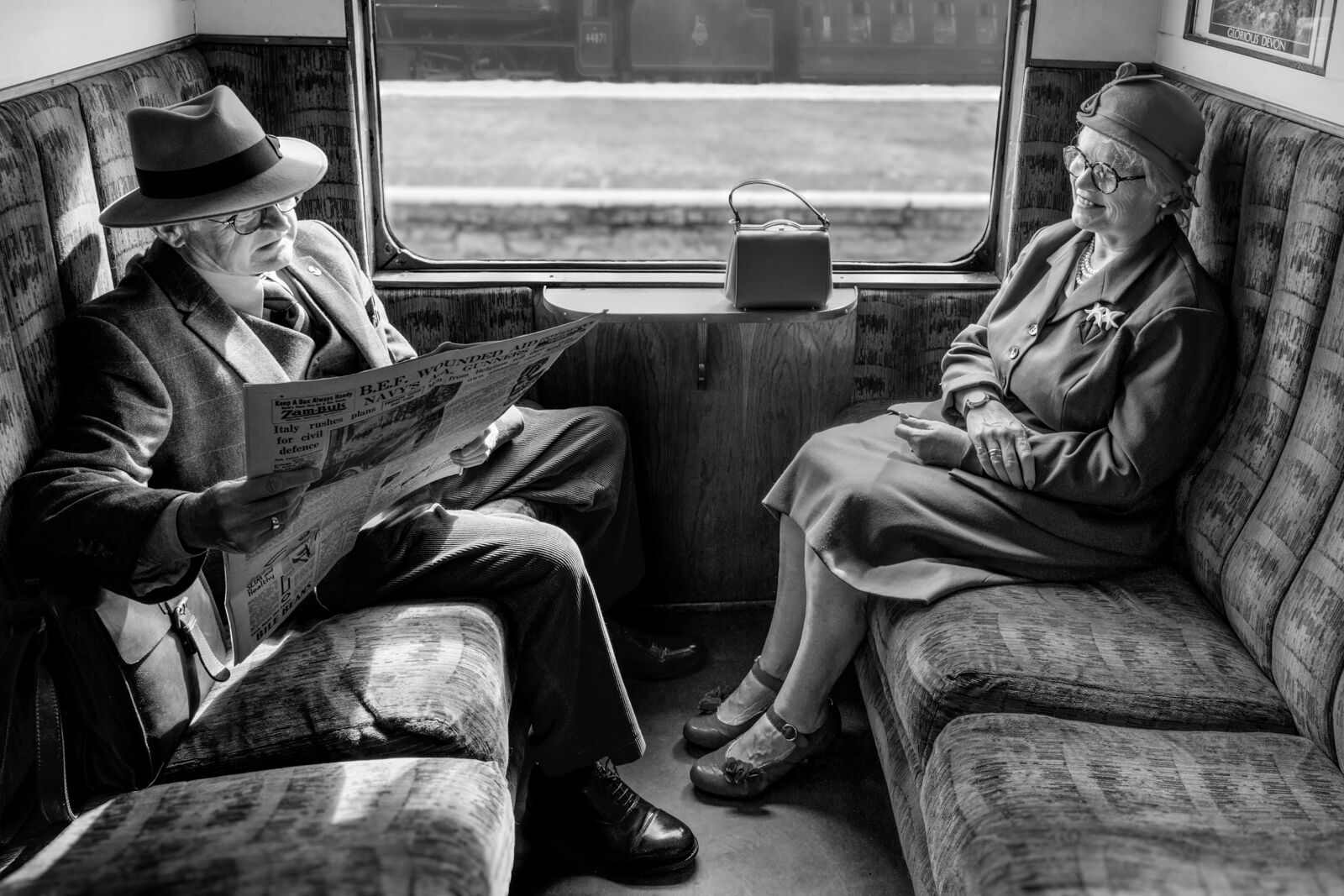 C Pedro Landers On the Train