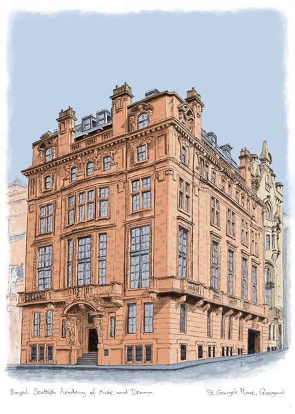 Royal Scottish Academy of Music and Drama, St George's Place (colour)
