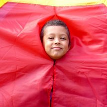 Child in tent