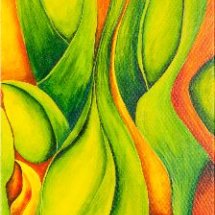 Fire lillies 30x100 Acrylic