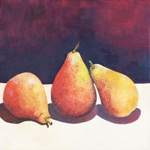 Three Pears 30x30 Oil on canvas