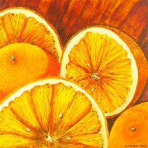 Oranges 41x41 Mixed media