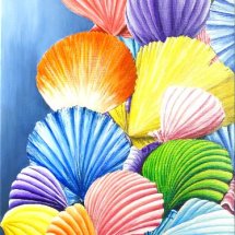 Scallop shells 50x100 Acrylic