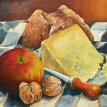 Soda Bread & Stilton 30x30 Oil on canvas