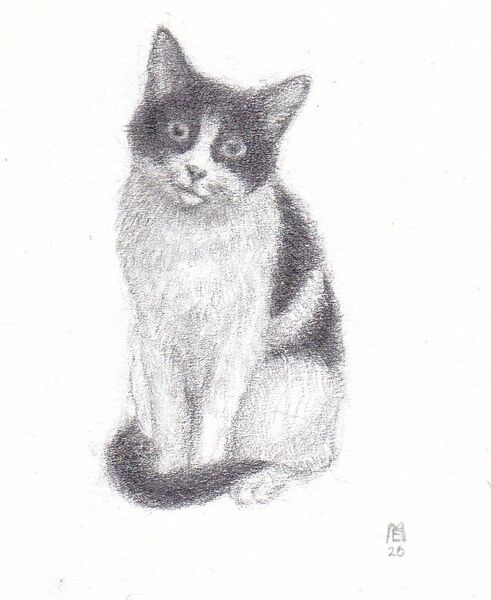 Eiko Matsuura "A Gentle Presence" miniature drawing