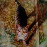 Ciao Egg Tempera on true gesso panel 2003 14.8 x 10 cm