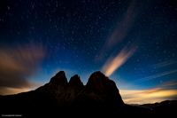 Da Passo Sella verso Sasso Lungo e Piatto tarda serata (Trentino Alto Adige)