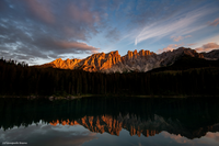 Lago Carezza 2 e Latemar al tramonto (Trentino Alto Adige)