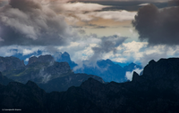 Vista dal Sass Pordoi al mattino (Trentino Alto Adige)