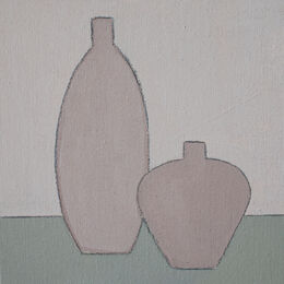 Vasi in verde e beige