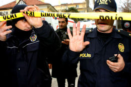 Road blocks at the USA Embassy, Ankara-Turkey