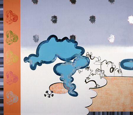 'Jetson Superfat' Oil, enamel and spray paint on canvas 153 x 204 cm