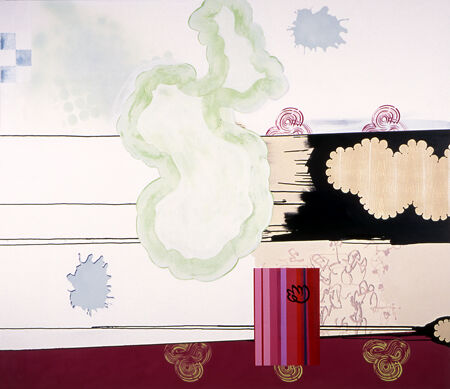 'Lo-fo Skinny' Oil, enamel and spray paint on canvas. 153 x 204cm