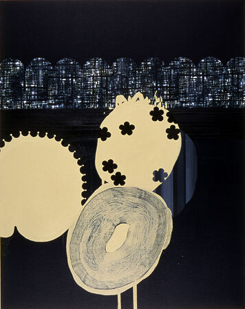 'Untitled', Mixed media on canvas. 70 x 104cms.