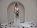 Bride in a Grecian dress