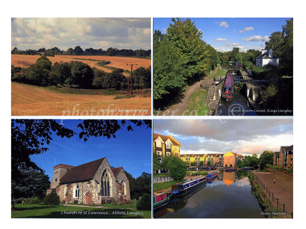 Postcards around the Langleys; 4 Single views