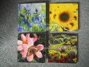 Square Summer Floral Greeting Cards