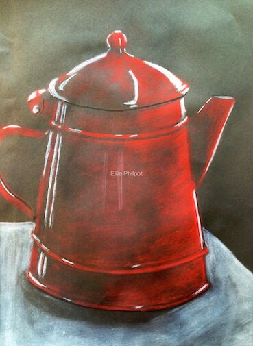 Coffee Pot. Greetings card.