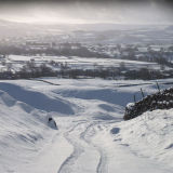 Snowy lane down to Carperby