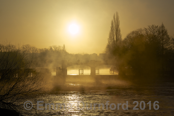 The roller sluices at sunrise