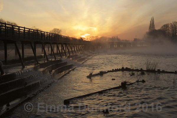 Lower weir at dawn