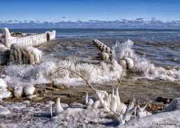 The Icy Shore of Lake Michigan
