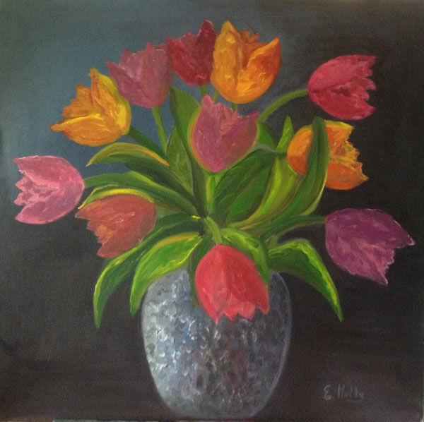 - A Vase of Tulips -