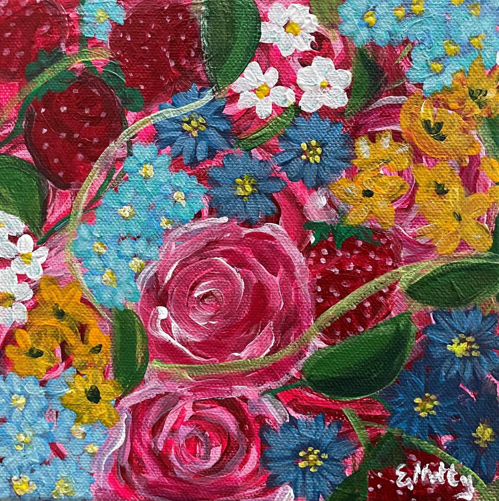 - Strawberries & Flowers -
